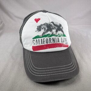 Billabong California Love Hat Women OS Gray Snapback Trucker‎ Cap Surfing